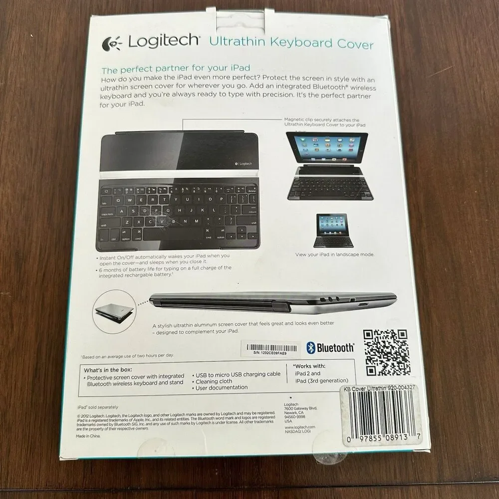 Logitech - Ultrathin Keyboard Cover for iPad 2 & iPad (3rd Generation) Bluetooth